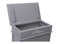 Zapatero gris 50 x 28 x 98 cm madera de paulownia