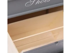 Zapatero gris 50 x 28 x 58 cm madera de paulownia