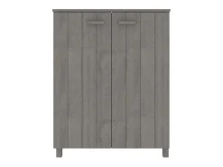 Zapatero Gris Claro 85x40x108 cm Pino Macizo