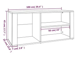 Zapatero gris hormigón 100x35x45 cm Madera de ingeniería