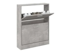 Zapatero gris hormigón 59x17x81 cm Madera de ingeniería