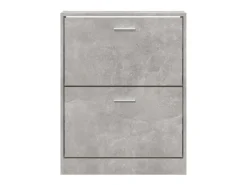 Zapatero gris hormigón 59x17x81 cm Madera de ingeniería