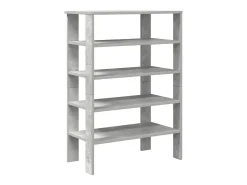 Zapatero gris hormigón 61x32x87,5 cm madera de ingeniería