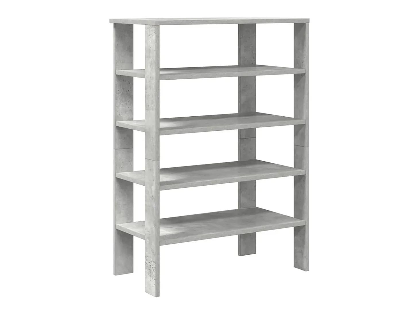 Zapatero gris hormigón 61x32x87,5 cm madera de ingeniería