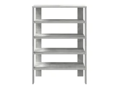 Zapatero gris hormigón 61x32x87,5 cm madera de ingeniería