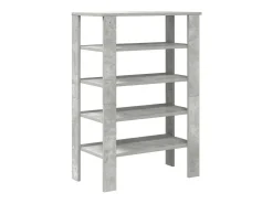 Zapatero gris hormigón 61x32x87,5 cm madera de ingeniería