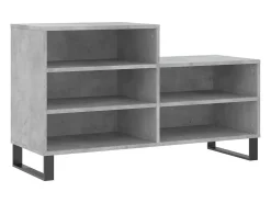 Zapatero gris hormigón 102x36x60 cm Madera de ingeniería