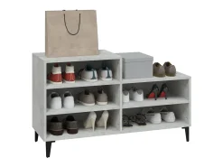 Zapatero gris hormigón 102x36x60 cm Madera de ingeniería