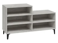 Zapatero gris hormigón 102x36x60 cm Madera de ingeniería