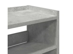 Zapatero gris hormigón 80x25x62 cm madera de ingeniería