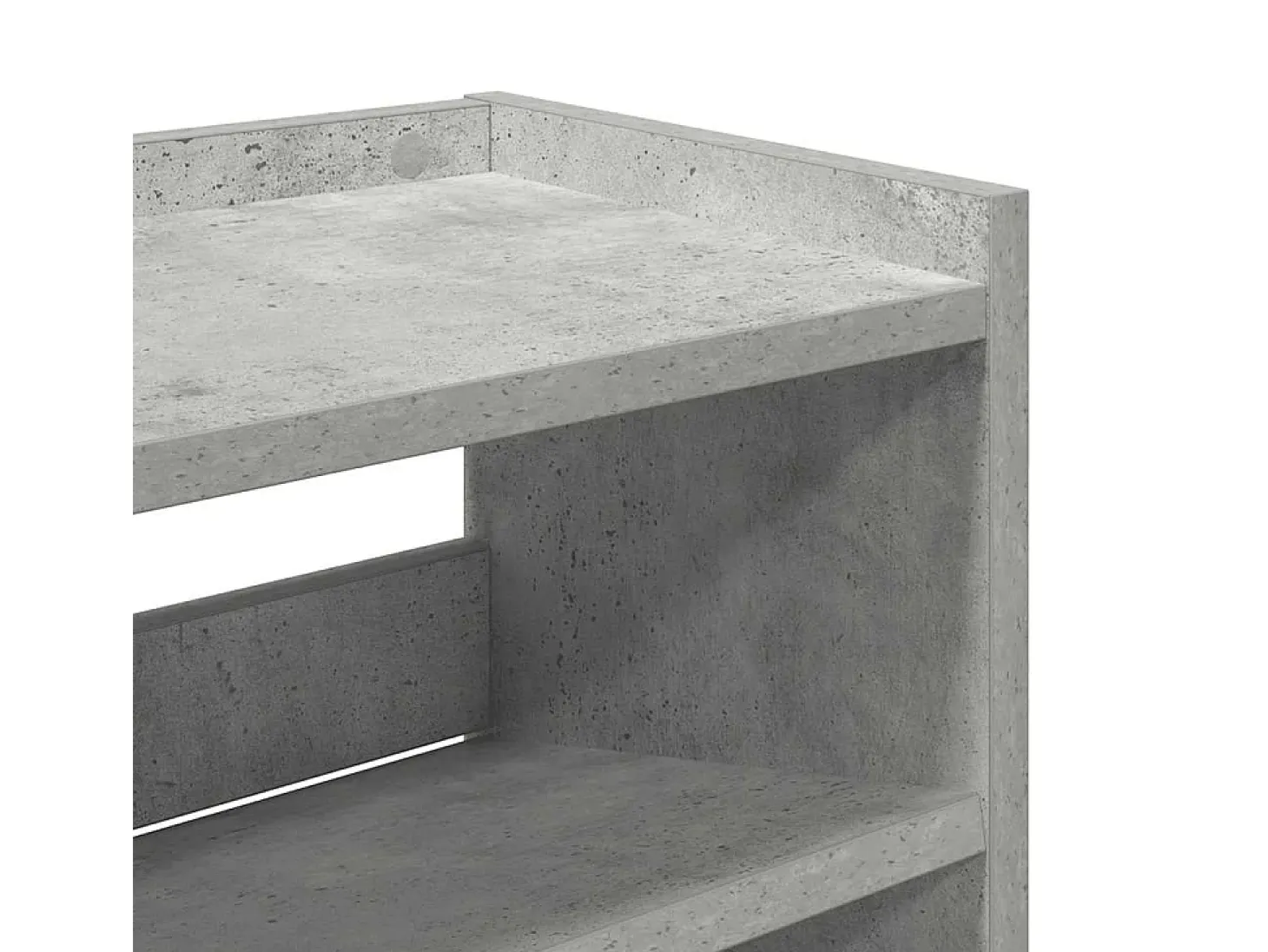 Zapatero gris hormigón 80x25x62 cm madera de ingeniería