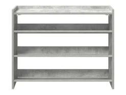 Zapatero gris hormigón 80x25x62 cm madera de ingeniería
