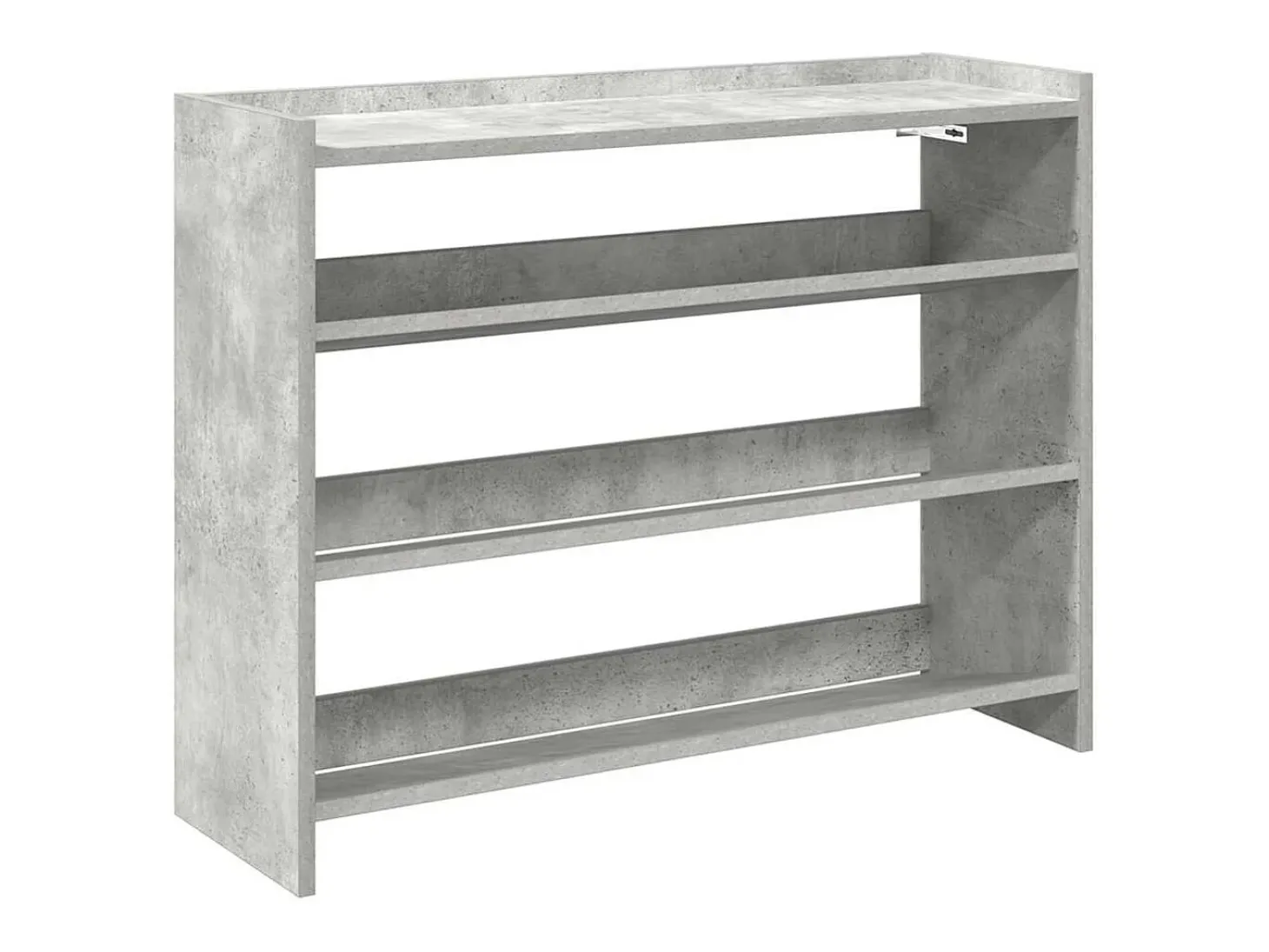 Zapatero gris hormigón 80x25x62 cm madera de ingeniería
