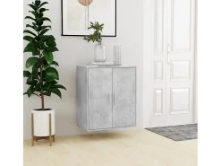 Zapatero gris hormigón 60x35x70 cm Madera de ingeniería