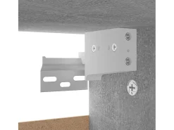 Zapatero gris hormigón 60x35x70 cm Madera de ingeniería