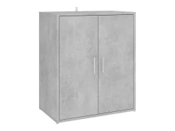 Zapatero gris hormigón 60x35x70 cm Madera de ingeniería