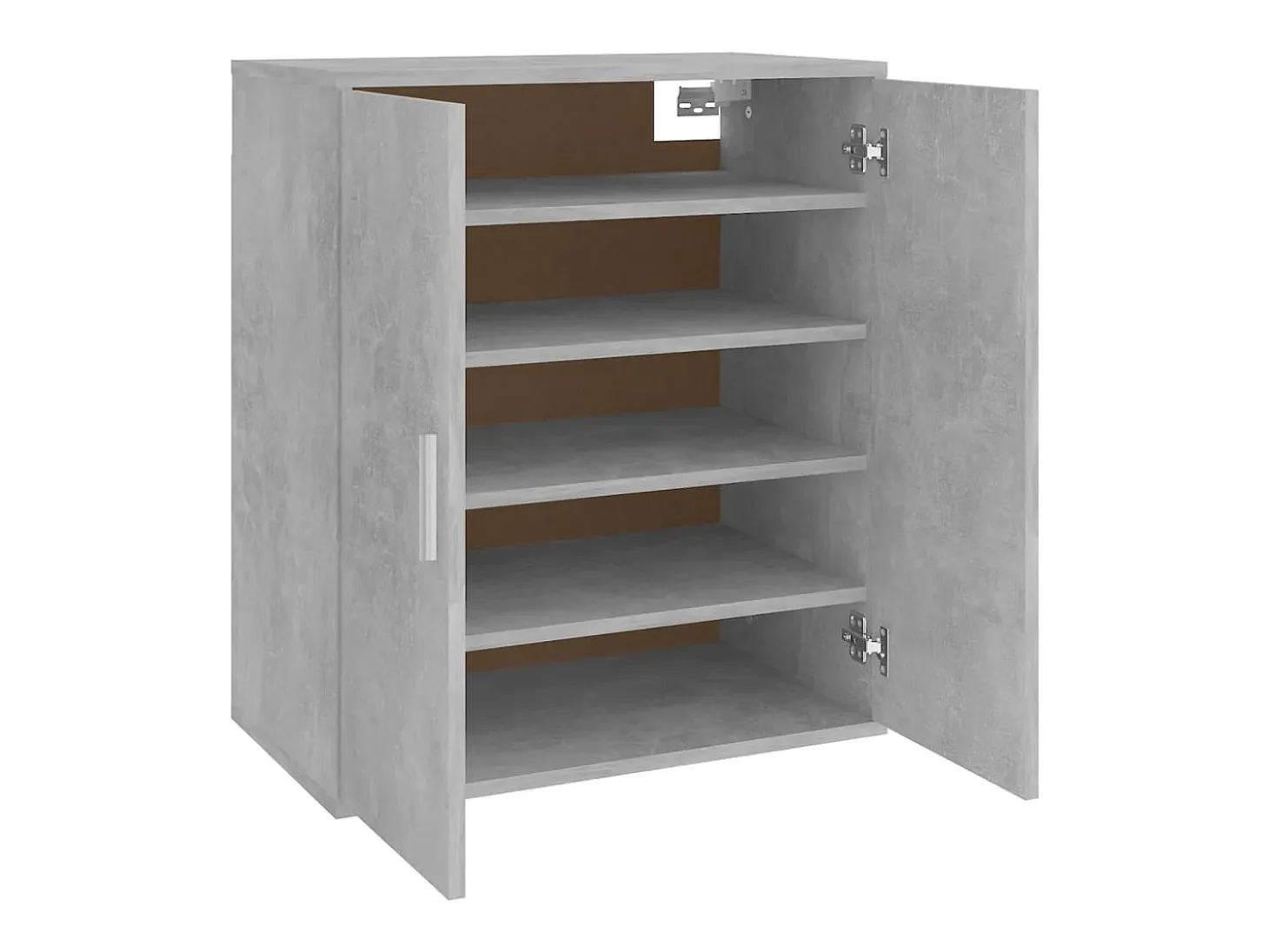 Zapatero gris hormigón 60x35x70 cm Madera de ingeniería