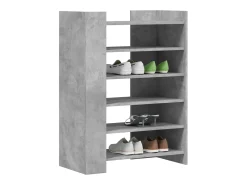 Zapatero gris hormigón 74,5x37,5x100 cm