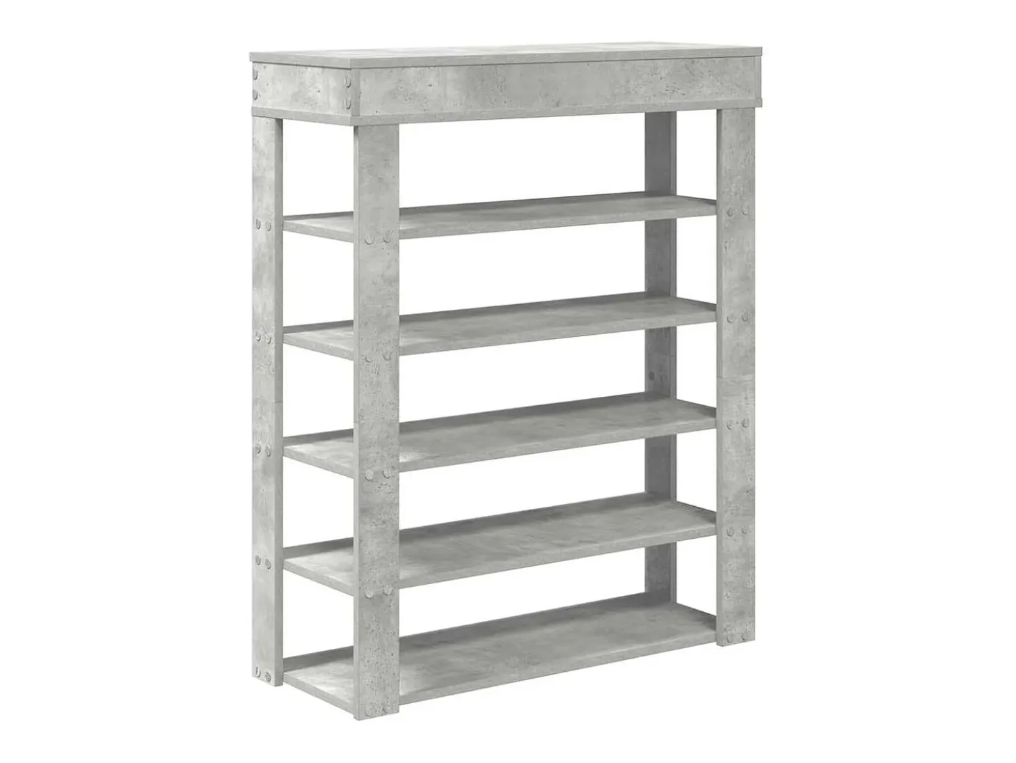 Zapatero gris hormigón 80x30x98 cm madera de ingeniería
