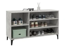 Zapatero gris hormigón 102x36x60 cm Madera de ingeniería