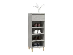 Zapatero gris hormigón 40x36x105 cm Madera de ingeniería