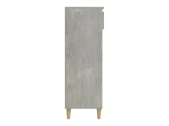 Zapatero gris hormigón 40x36x105 cm Madera de ingeniería