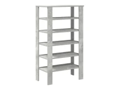 Zapatero gris hormigón 61x32x105 cm madera de ingeniería