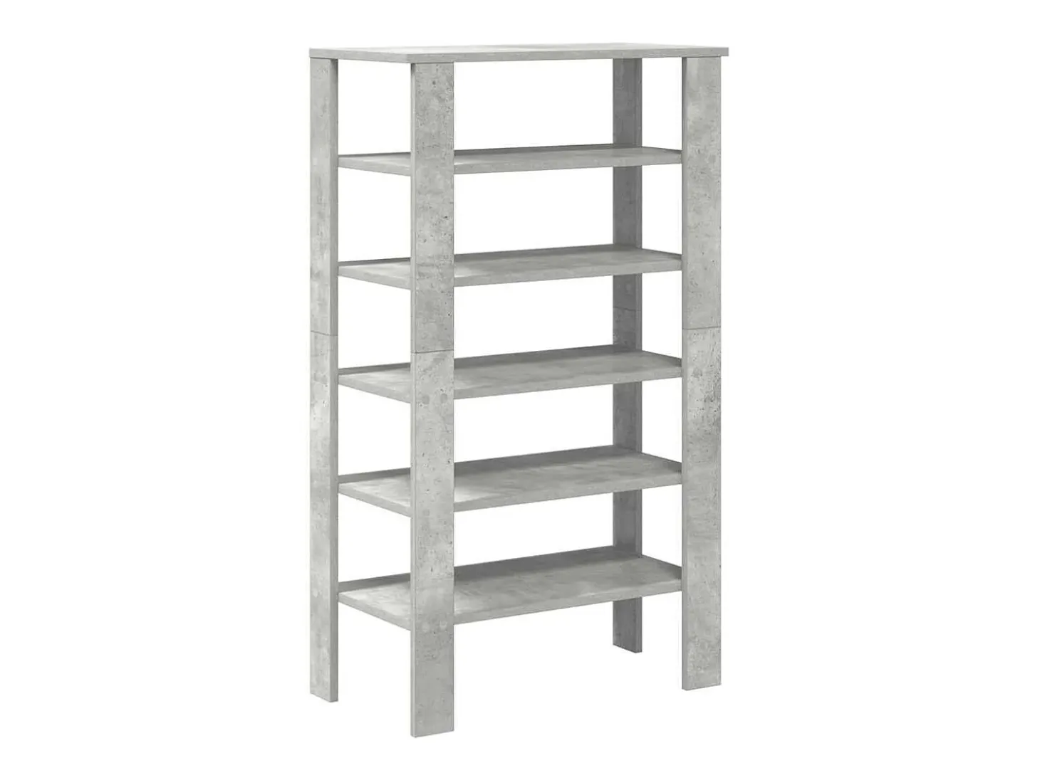 Zapatero gris hormigón 61x32x105 cm madera de ingeniería