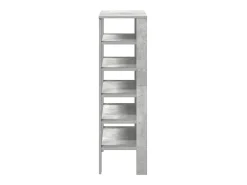 Zapatero gris hormigón 61x32x105 cm madera de ingeniería