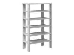 Zapatero gris hormigón 61x32x105 cm madera de ingeniería