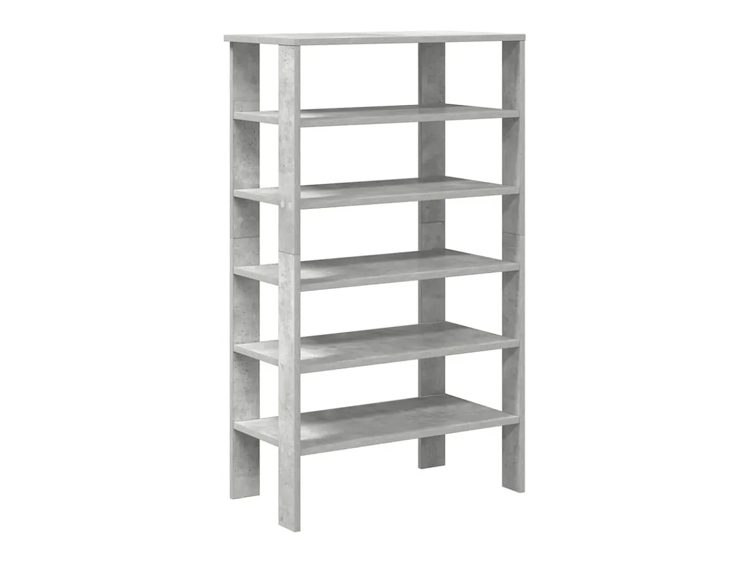 Zapatero gris hormigón 61x32x105 cm madera de ingeniería