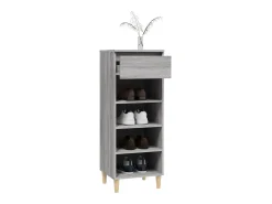 Zapatero gris Sonoma 40x36x105 cm Madera de ingeniería