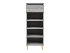 Zapatero gris Sonoma 40x36x105 cm Madera de ingeniería