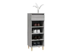 Zapatero gris Sonoma 40x36x105 cm Madera de ingeniería