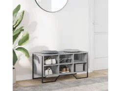 Zapatero gris Sonoma 90x38x45,5cm madera de ingeniería