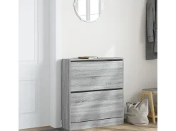 Zapatero gris Sonoma 80x21x87,5cm madera de ingeniería