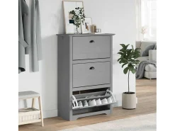 Zapatero gris 80x35x118 cm