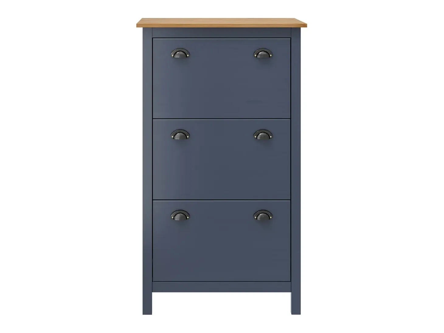 Zapatero Gris 72x35x124 cm Madera Maciza de Pino