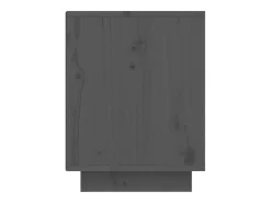 Zapatero gris 60x34x45 cm Madera maciza de pino