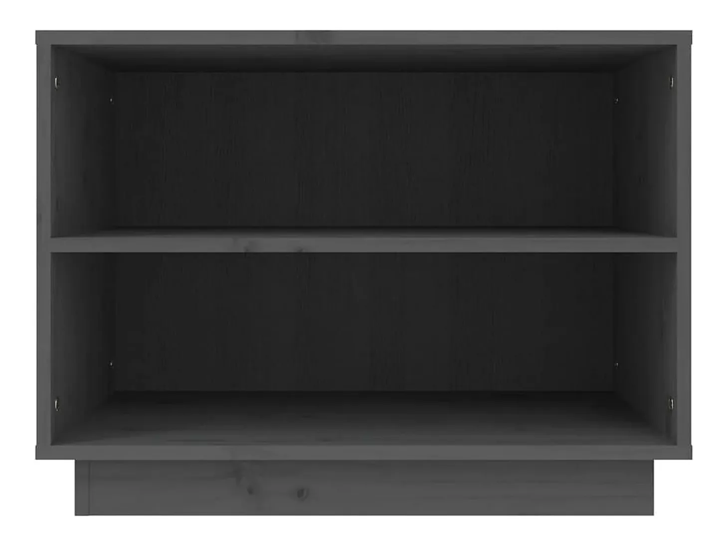 Zapatero gris 60x34x45 cm Madera maciza de pino