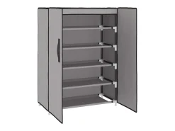 Zapatero gris 60x28x90 cm Tela
