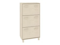 Zapatero HAMAR madera pino maciza marrón miel 59,5x35x117 cm ES528498