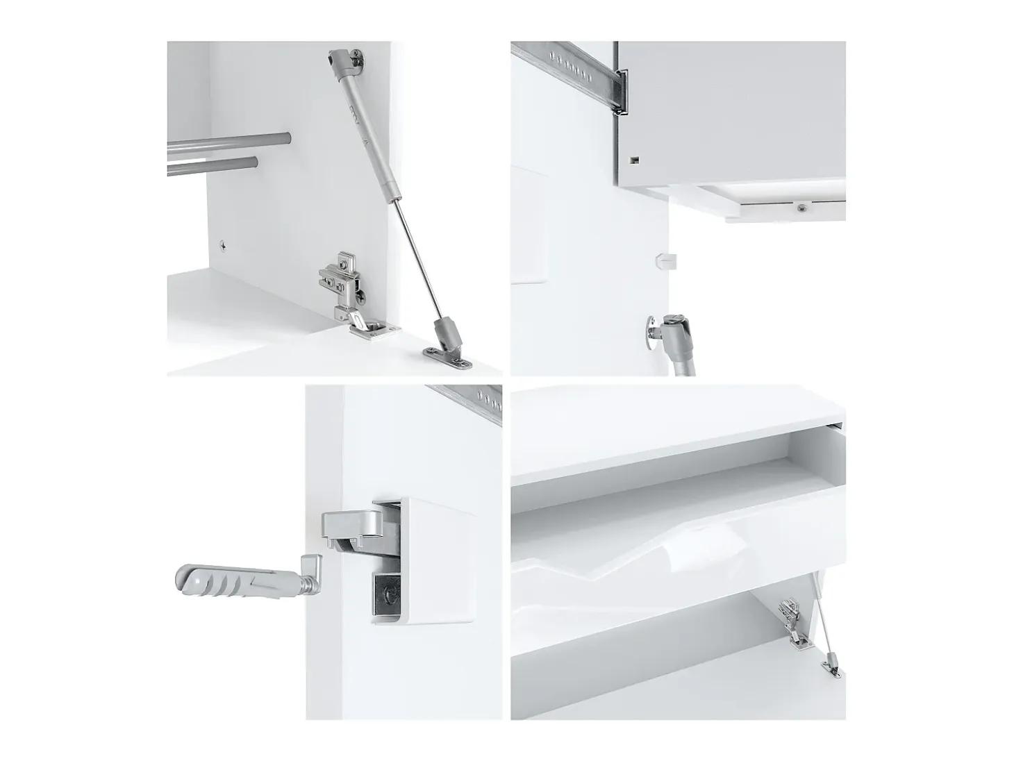 Zapatero Kolmio 85 x 87 x 33 cm, cuerpo en blanco mate, frentes en Burdeos de alto brillo | Amplia selección de colores