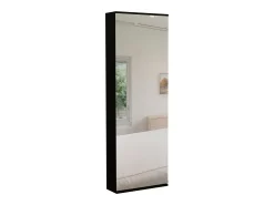 Zapatero Leto Montable en Pared con Espejo, Estilo Moderno y con Espacio , 137.92 cm X 46.99 cm X 20.57 cm , Negro
