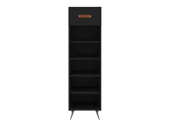 Zapatero madera de ingeniería negro 30x35x105 cm ES394665