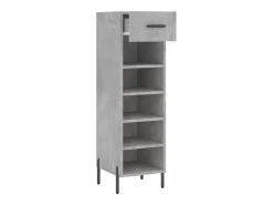 Zapatero madera de ingeniería gris hormigón 30x35x105 cm ES477516