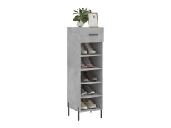 Zapatero madera de ingeniería gris hormigón 30x35x105 cm ES477516