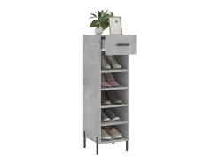 Zapatero madera de ingeniería gris hormigón 30x35x105 cm ES477516