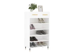 Zapatero madera de ingeniería blanco 60x35x105 cm ES866482