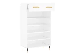 Zapatero madera de ingeniería blanco 60x35x105 cm ES866482